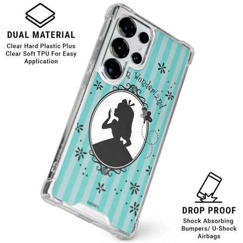 Disney Alice in Wonderland (animated) Silhouette in the Mirror Galaxy S25 Ultra Clear Case
